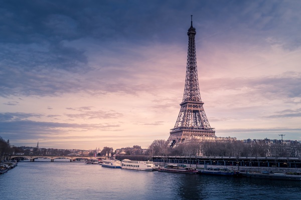 Haussmannian rooftops and the Eiffel Tower across the Paris skyline